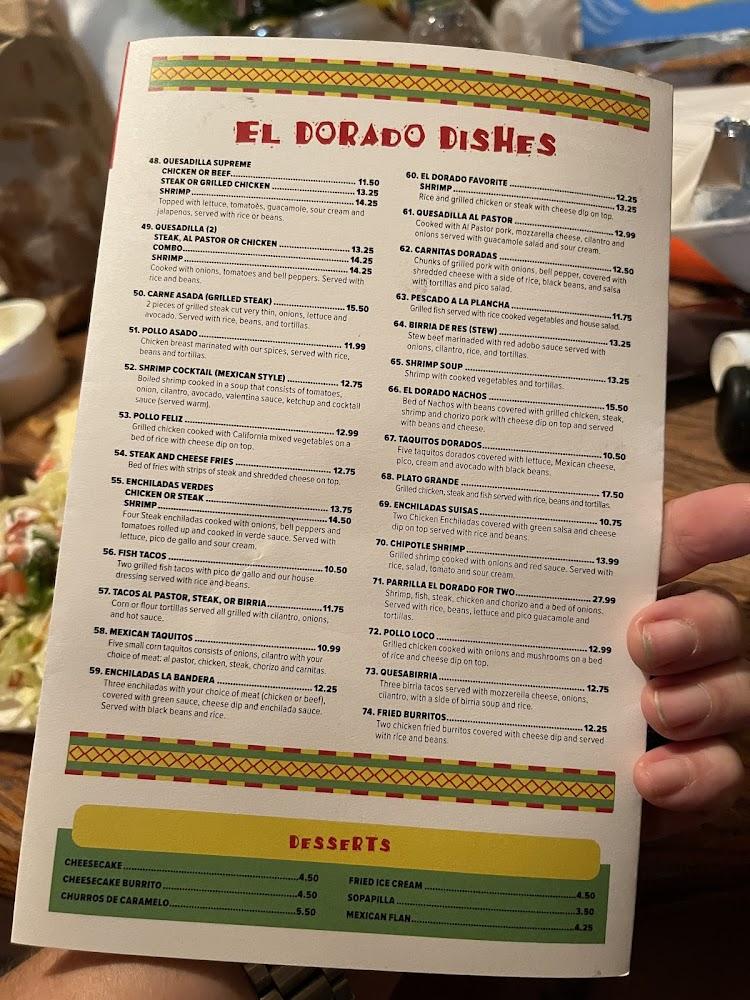 El Dorado Mexican Restaurant Menu image 2