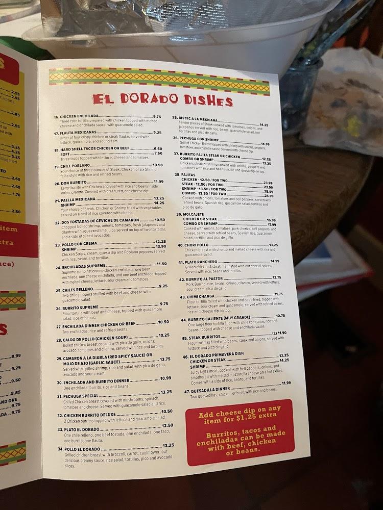 El Dorado Mexican Restaurant Menu image 4